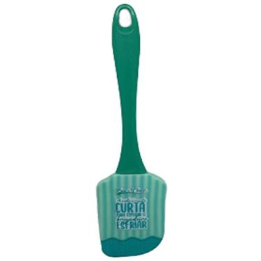 Imagem de Espátula Em Silicone Decorada Com Cabo em Acrilico 25cm (Verde)