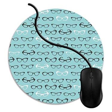Imagem de Mouse Pad Gaming Óculos olho de gato retrô para jogos, superfície texturizada premium, base de borracha antiderrapante, compatível com mouse óptico a laser, tapete de mouse 1V1641