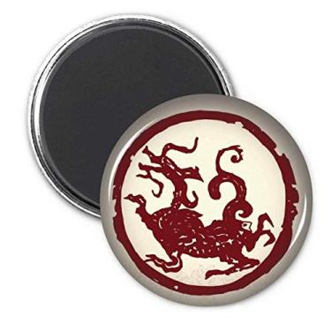 Imagem de Adesivo de ímã de geladeira com desenho de dragão chinês para presente