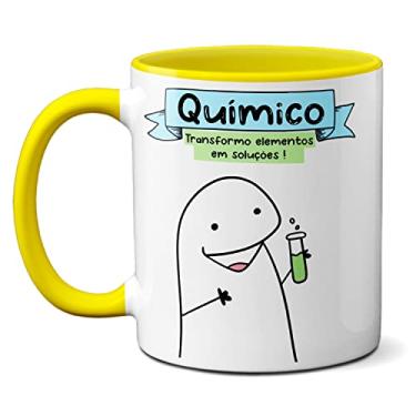 Imagem de Caneca Químico Nunca Morre Apenas Deixa De Reagir! Presente (Amarela)