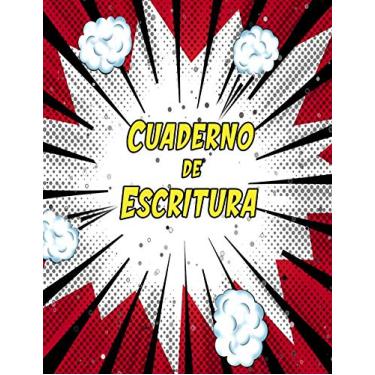 Imagem de Cuaderno de Escritura: Libreta de Doble Raya Portada Explosión Cómics Roja