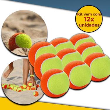 Imagem de Bola Beach Tennis Bola Bolinha Tênis Com 12 Unidades Macia - Itech