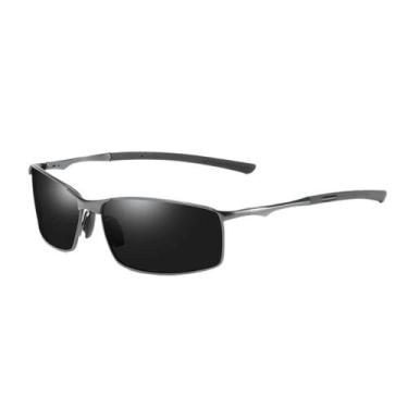 Imagem de Óculos Solar Polarizado Masculino Armação De Metal Resistente Sport -