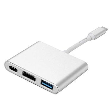 Imagem de Adaptador Conversor Type-C 3.1 para USB 3.1 USB 3.0 e HDMI 4K (3 in 1) F3 118