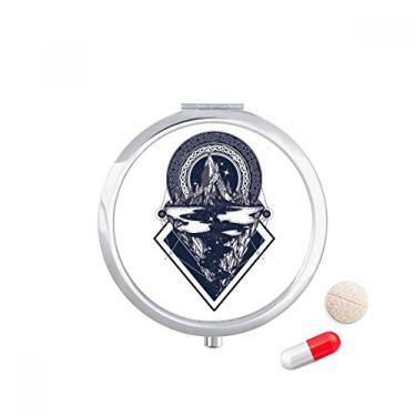 Imagem de Iceberg Caixa de armazenamento de medicamentos com padrão de arte de fluxo de céu estrelado