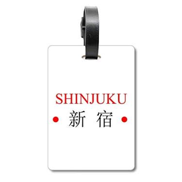 Imagem de Shinjuku Nome da cidade japonesa bandeira do sol vermelha bolsa etiqueta bagagem cartão pendurado Scutcheon etiqueta