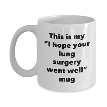 Imagem de Caneca This is My I Hope Your Lung Surgery Went Well – Caneca de café de cacau quente divertido – Presente Get Well Soon – Ideia de presente de mordaça