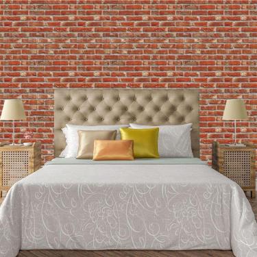 Imagem de Papel De Parede Adesivo Tijolo Lavável Sala Quarto Cozinha