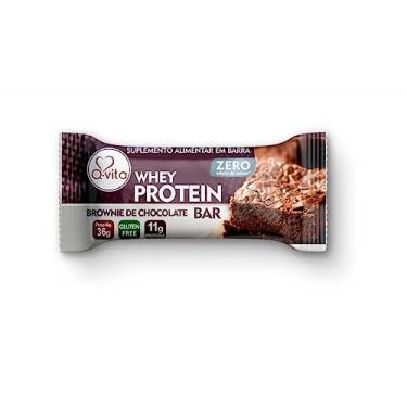 Imagem de Barra de proteína Brownie de chocolate zero - Qvita - caixa com 18 unidades 36g