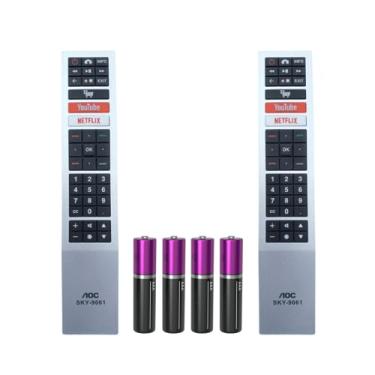 Imagem de Kit 2 Controle Remoto Para AOC Smart TV 4K