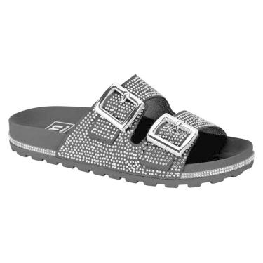 Imagem de Sandália Papete Birken Strass Fivelas Moleca Tamanco