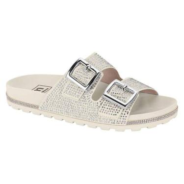 Imagem de Sandália Papete Birken Strass Fivelas Moleca Tamanco