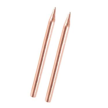 Imagem de Milageto 2 peças agulhas de solda a ponto máquina de solda ponta haste de solda acessórios de ponto fácil de usar diâmetro 3mm soldador cobre