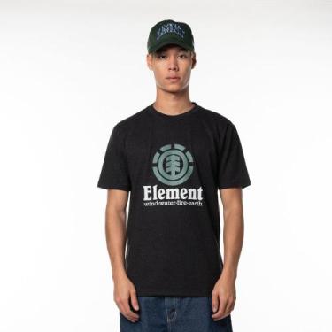 Imagem de Camiseta Element E471a0663 Vertical Color - Cinza Escuro Mescla
