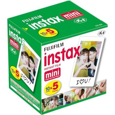 Imagem de Fujifilm Instax Mini Filme Instantâneo, 10 folhas × 5 pacotes (total de 50 fotografias)