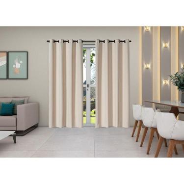 Imagem de Cortina Oxford 4,00 X 2,50 Sala Quarto Janela Cozinha Cáqui
