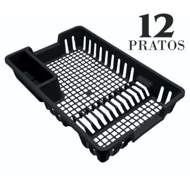 Imagem de Escorredor De Louças Barato De Plástico Preto
