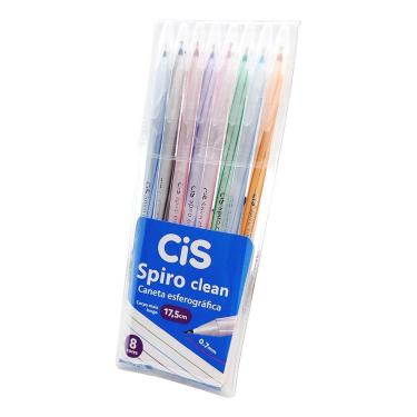 Imagem de Caneta Spiro CiS CLEAN Colorida - 8 Cores