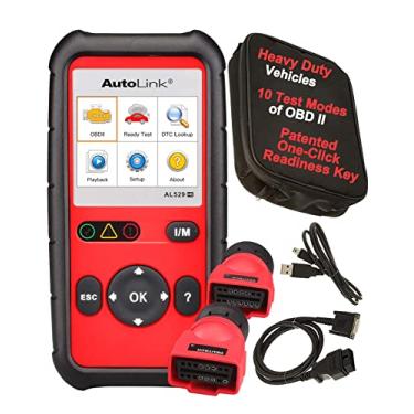 Imagem de Autel AutoLink AL529HD 2022 Heavy Duty OBD2 Scanner Leitor de Código Recuperar Código VIN O2 Sensor Teste OBDII Monitor Revisão de Leitura Erase Exibição de Dados ao Vivo Congelar Moldura Dados Lite de MS909 MS919 MS Ultra