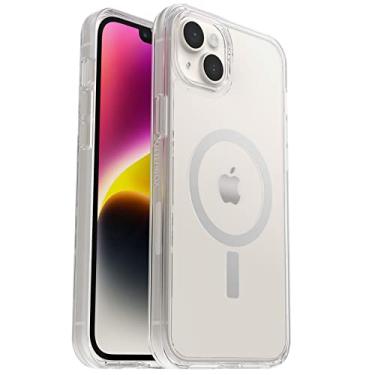 Imagem de OtterBox Capa para iPhone 14 Plus (apenas) – Symmetry Clear Series + – Transparente – Ultraelegante – encaixa no MagSafe – Bordas elevadas protegem a câmera e a tela – Embalagem sem varejo