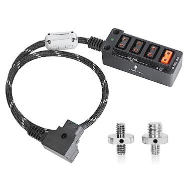 Imagem de Divisor de torneira com cubo D-Tap com proteção regulada de 12 V para ARRI|RED|Sony|Teradek |Smallhd|DJI|TILTA |V-moun|ouro-moun, 1/4"-20 Roscas trançadas Kevlar 45 cm