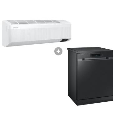 Imagem de Combo Lava-louças 14 Serviços 127V Black + Ar Condicionado Samsung Windfree Quente/Frio 9.000 BTUs 220V
