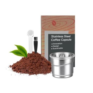 Imagem de FOVNOT Cápsulas de café de aço inoxidável, cápsulas de café expresso reutilizáveis, recarregáveis, compatíveis com máquina de café ILLY para Y1.1 Y3 Y5 X7.1 X9