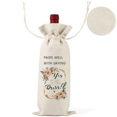 Imagem de Yiqhpy Dizer sim ao vestido, placas de compras de vestidos de casamento, ideias de anúncio de noivado, ideal para compras de vestidos de noiva com damas de honra, suprimentos de festa de casamento, 1