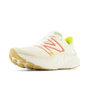 Imagem de New Balance Tênis de corrida feminino Fresh Foam X More V4, Sal marinho/vermelho golfo/raspas de limão, 8.5