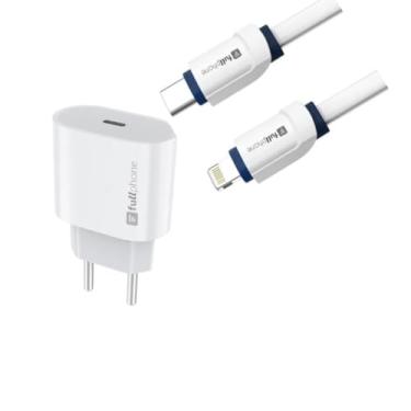 Imagem de Kit Carregador Turbo Fullphone PD 20W Usb-C + Cabo Turbo Fullphone 1M Type c to Lightning reforçado Compativel iOS IPhone 6, 7, 7 Plus, 8, 8 Plus, XR, 11, 11 Pro Max, 12, 12 Pro Max e em Diante.