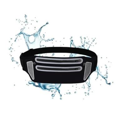 Imagem de WOULDWIN Pochete Fitness Corrida,Bolsa Pochete Zíper,Duplo Pochete Corrida Porta Celular Academia Corrida Cinta-Preto