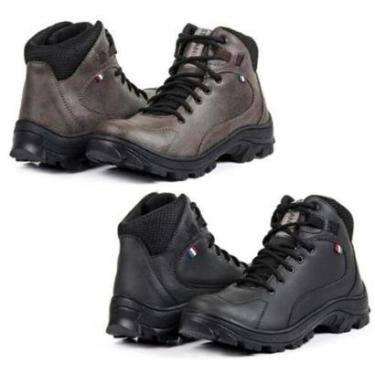 Imagem de Bota Coturno Masculina Adventure Cadarço Cano Curto Kit 2-Masculino