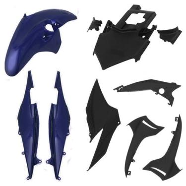 Imagem de Kit Carenagem 7 Peças Modelo Cb 300r Cromo Forte 2010 À 2012, AZUL MET