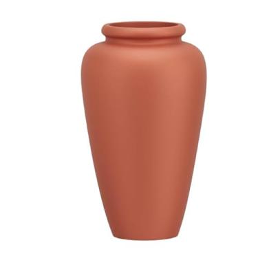 Imagem de Vaso Fibra De Vidro Cachepot Tipo Vietnamita Vitrificado Grande (Terracota Fosco)