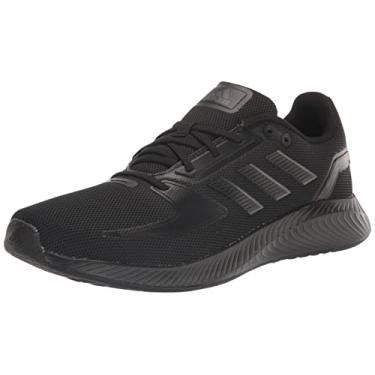 Imagem de adidas Tênis de corrida Runfalcon 2.0 masculino, preto/preto/cinza, 35, Preto/Preto/Cinza