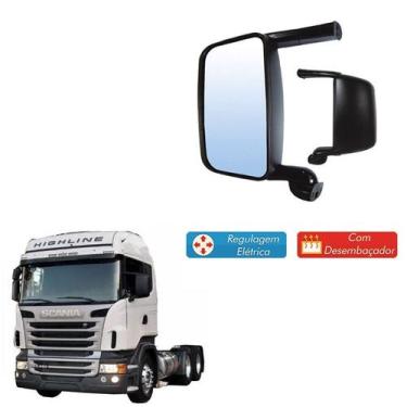 Imagem de Retrovisor Completo Scania S4 5 Le Desembaçador E Regulagem - Globo