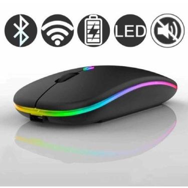 Imagem de Mouse Bluetooth Sem Fio Wireless Com Led Rgb Alta Qualidade - LEHMOX, 