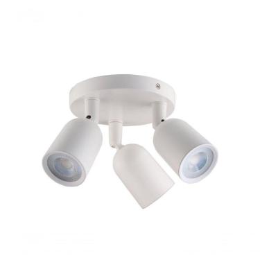 Imagem de Spot De Led Direct Triplo Mr16 Circular 12w Branco Taschibra 3000k Luz Quente