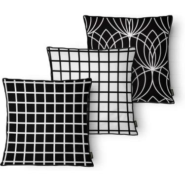 Imagem de Kit 3 Capas de Almofada Decorativa Belchior com Zíper Tecido Especial 