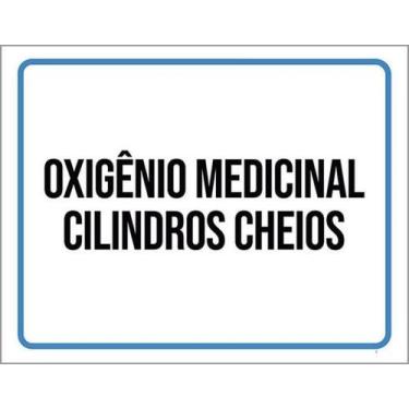 Imagem de Kit 5 Placas Oxigênio Medicinal Cilindros Cheios 36X46 - Sinalizo