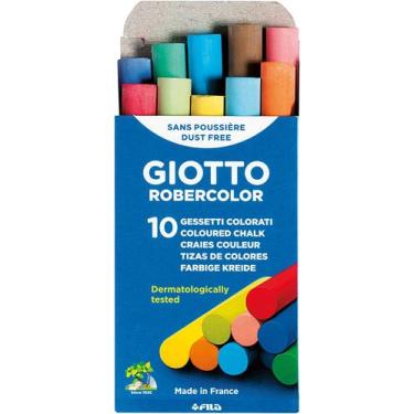 Imagem de Giz escolar Giotto robercolor colorido com 10 giz
