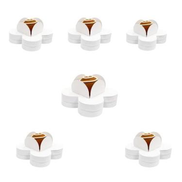 Imagem de Kit 600 Formas 4 Pétalas Branca Média nº7 Doces Brigadeiro - LSC Toys