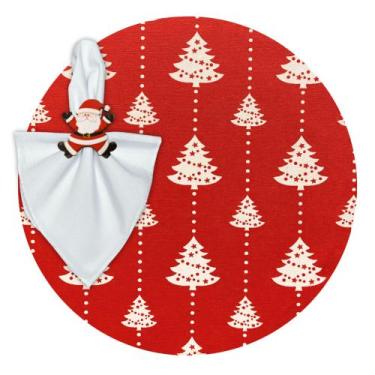 Imagem de Kit Mesa Posta Sousplat Completo de Natal Natalino Estampado - MUMUDEC