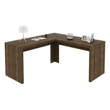 Imagem de Mesa de canto para Home Office ME4116 Nogal - Tecno Mobili, Nogal, 39 