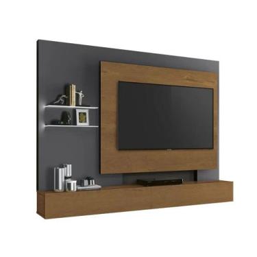 Imagem de Painel para TV Cairo Grafite com Naturale - EDN Móveis - EDN Moveis