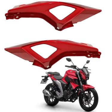 Imagem de Kit Par Carenagem Rabeta Traseira Fazer 250 Fz25 Vermelho 2020 2021 20