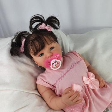 Imagem de Bebê Reborn Menina Muito Realista  + Enxoval - Mundo Azul E Rosa