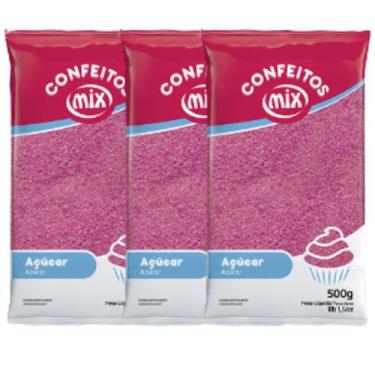 Imagem de Açúcar Colorido Algodão Doce Pipoca Doces Bolo 1,5kg Mix, Rosa