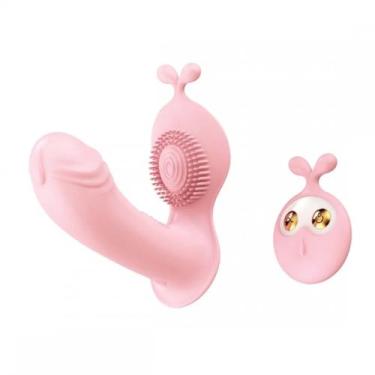 Imagem de Estimulador de Clitóris com Penetrador em Formato Realístico com 10 Mo