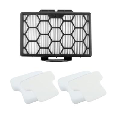 Imagem de KingBra Filtro de substituição compatível com os aspiradores Shark Canister CV101, CV101C, CZ350C, CZ351, CZ351C, CZ355, CZ2001, CZ2001C, CV100UKT, CZ500EUT, parte XHPCZ350 e XFFKCZ350 (1 Hepa e 2